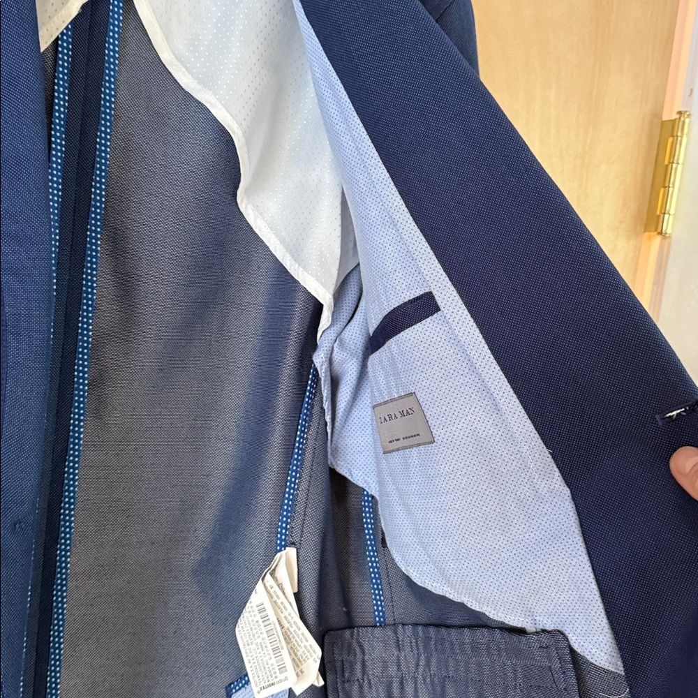Zara Deep Blue Men's Blazer - Picture 5 of 13